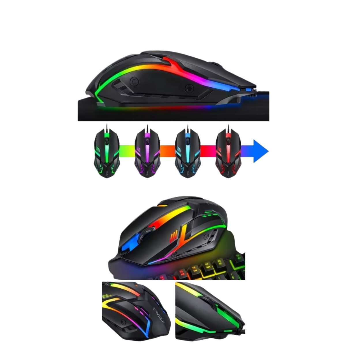 Kit Gamer 4 en 1 con Iluminación LED y Audio Envolvente™