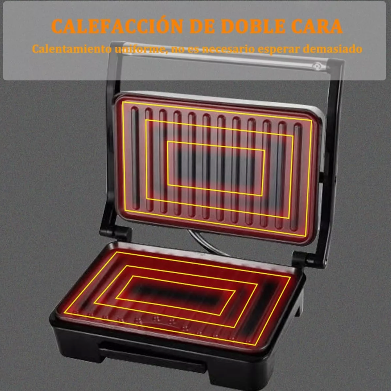 GrillMate™ 2 – Plancha Sandwichera Eléctrica con Revestimiento Antiadherente