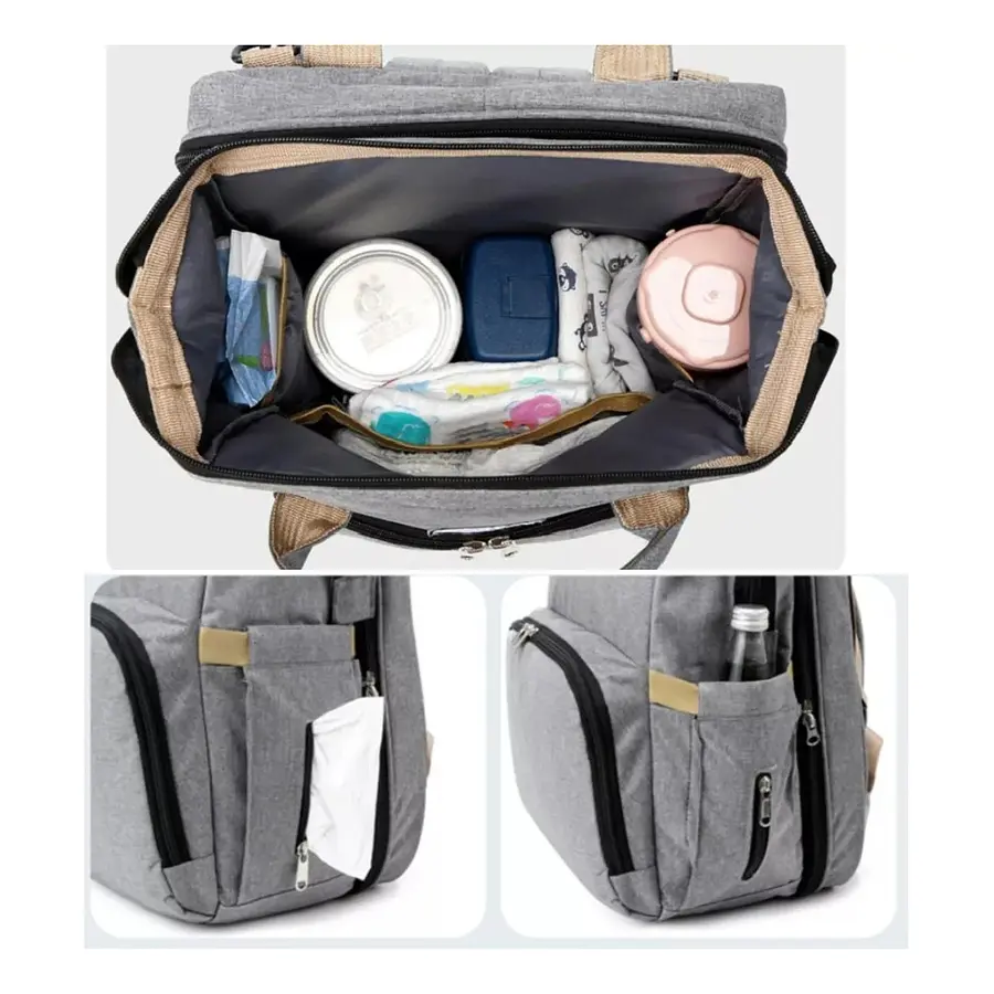 Bolso Mochila Maternal 3 en 1™ – Pañalera, cuna y mudador en un solo diseño