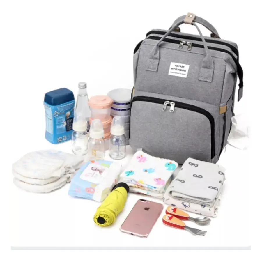 Bolso Mochila Maternal 3 en 1™ – Pañalera, cuna y mudador en un solo diseño